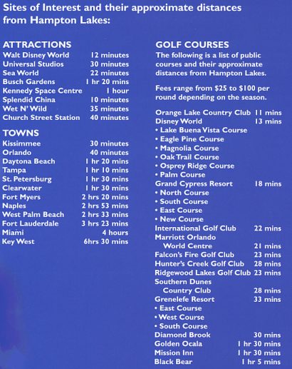 image showing distances to main locations